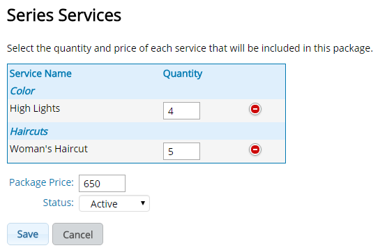 Enter Service Quantity