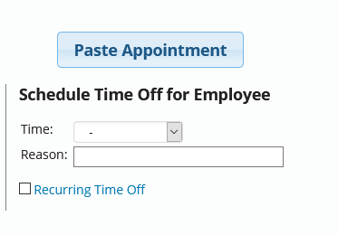 Paste appointment