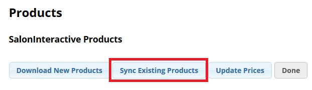 SalonInteractive Sync Products 