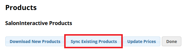 SalonInteractive Sync Products