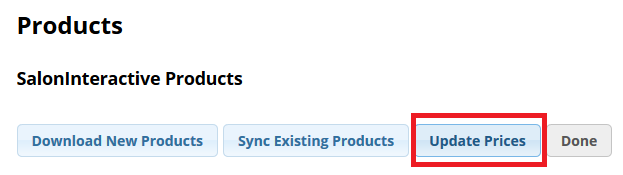 SalonInteractive Update prices