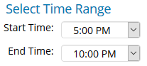 Select Time Range